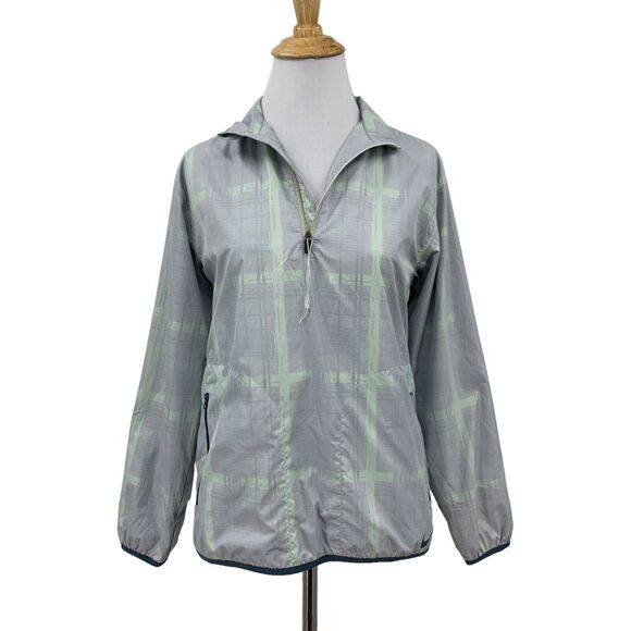 Nike Golf Jacket Youth Girl M Medium Purple Windbreaker Half Zip Water Resistant - Picture 1 of 13